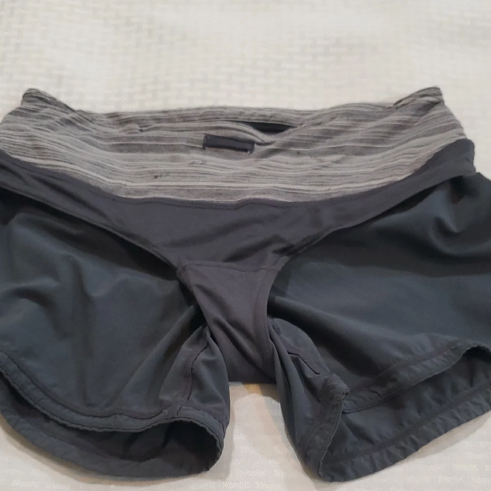 lululemon athletica Black Shorts with Heather Gray Waistband - Picture 9 of 11